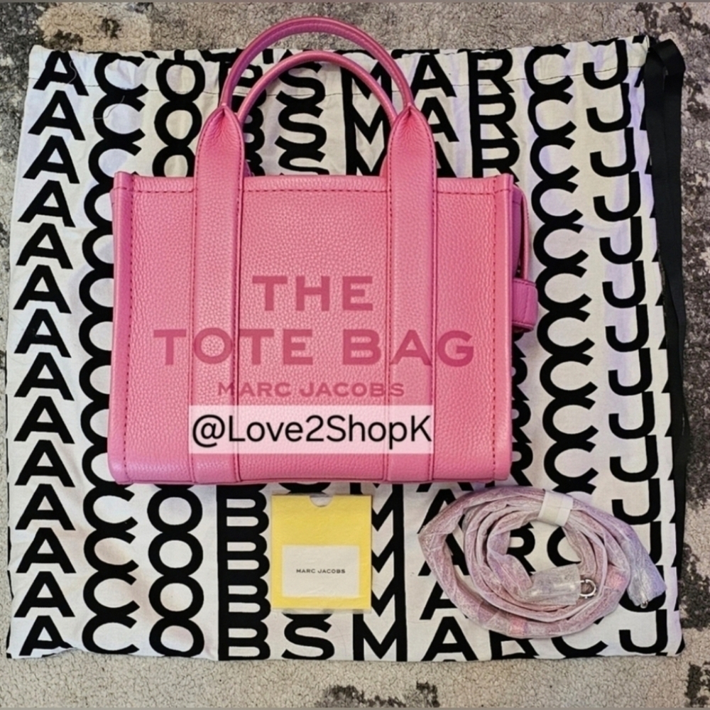 Marc Jacobs Pink Leather Tote with Strap
